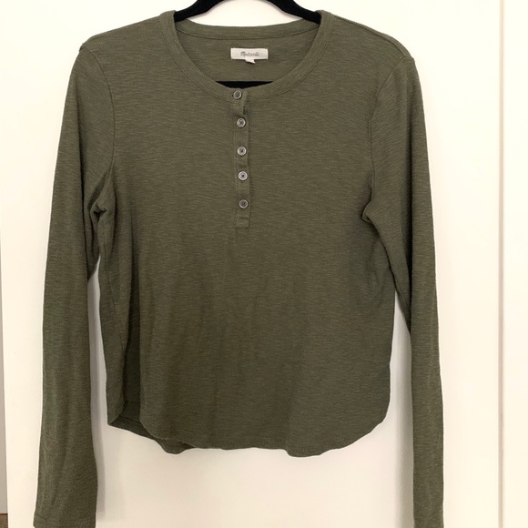 Madewell Tops - Madewell Olive Henley T-shirt